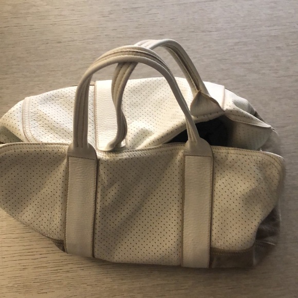 Prada travel bag leather and suede gray light - Picture 1 of 14